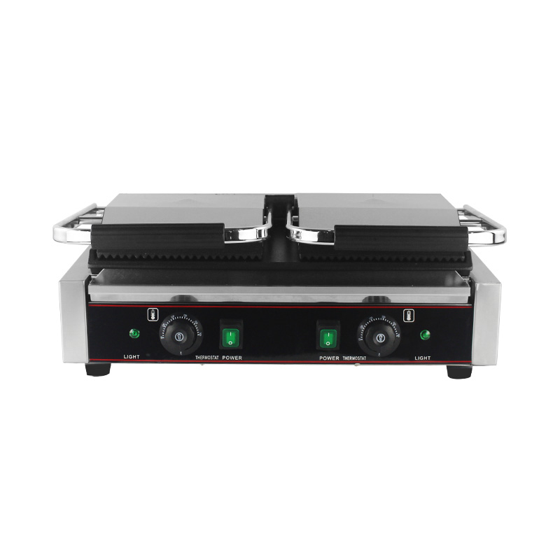 Máquina eléctrica comercial de la cocina de la parrilla de Panini de las placas dobles del acero inoxidable